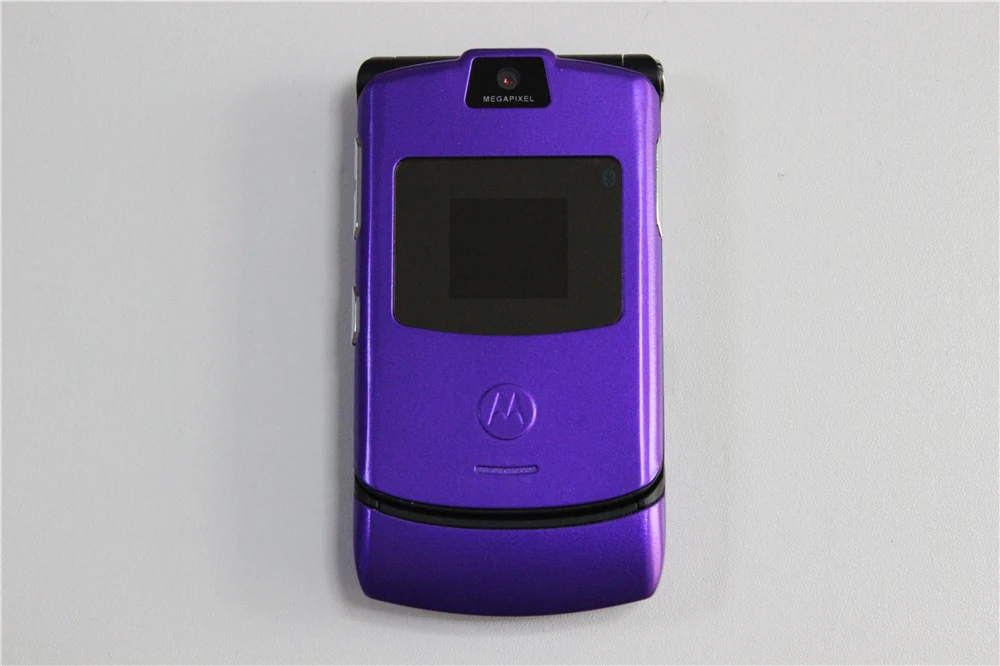 V3 Original Motorola Razr V3 GSM Quad Band Flip Unlocked Old Used Mobile Phone backmarket phones