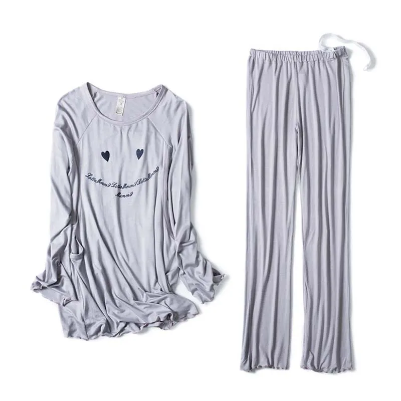 

Nursing Clothes Maternity Pyjamas Pregnant Pajama Set Pregnancy Raglan Sleeve Tops&Pants Brastfeeding Sleepwear Nightgown