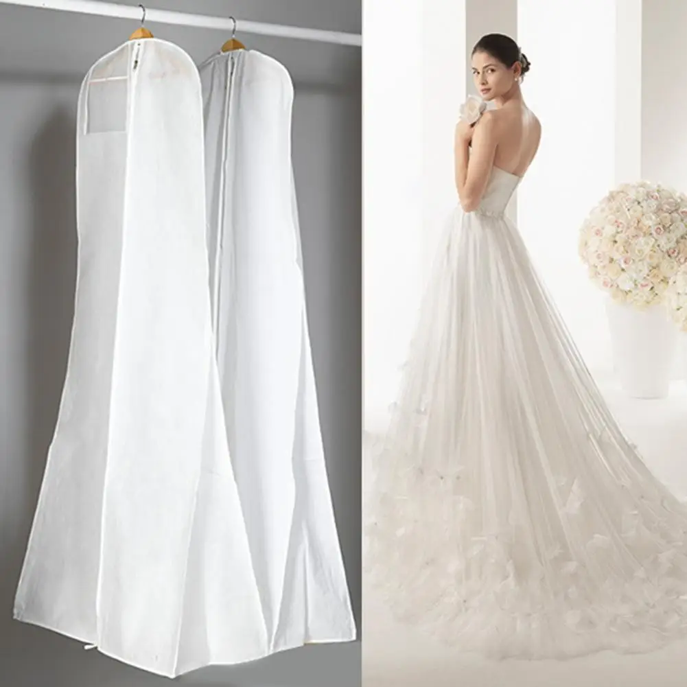 BRIDAL DRESS BAG STORAGE BREATHABLE SHOWERPROOF WEDDING GOWN COVER PROTECTOR 