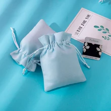 Bolsas de franela con cordón, con logotipo personalizado, embalaje de joyería, regalo, recuerdo para decoración elegante de boda y Navidad