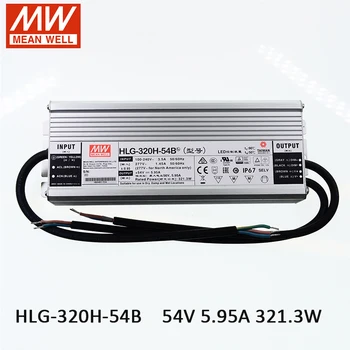 

MEAN WELL HLG-320H-54B 54V Dimmable LED driver 110V/220V AC to 54V DC 5.95A 320W waterproof IP67 LED Power Supply Dimming SMPS