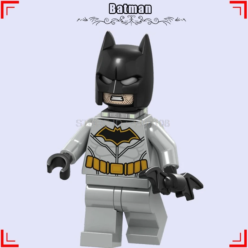Arkham Knight Clayface DC экшн-фигурка из фильма Бэтмен доктор Хуго часы король Железный человек летучая мышь Готэм создатель города игрушки строительные блоки - Цвет: Batman