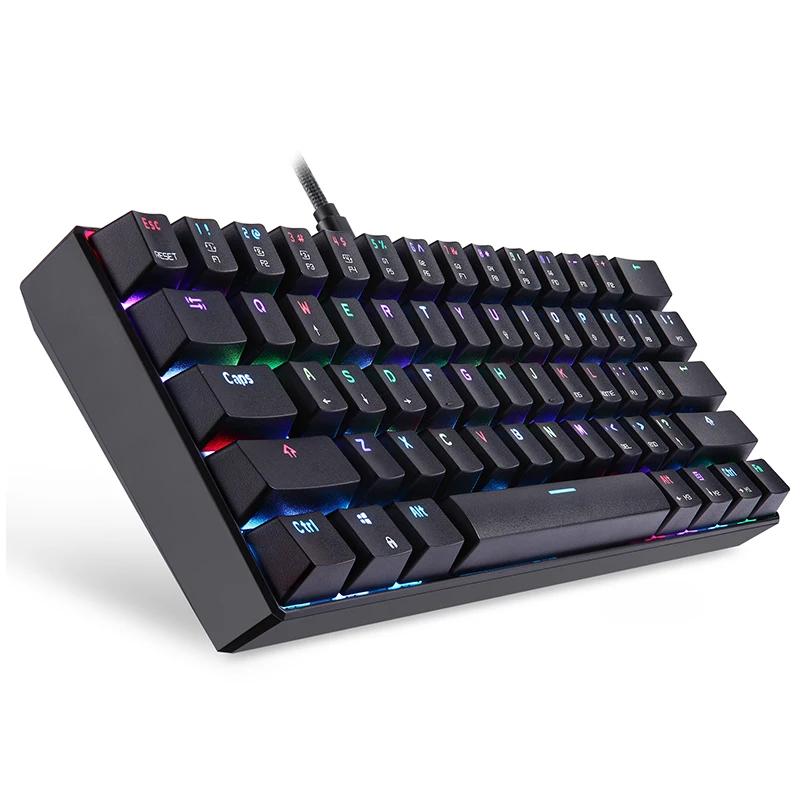 New Original Motospeed CK61 Gaming Mechanical Keyboard USB Wired 61 keys RGB LED Backlight Red Blue switch for PC Computer Gamer