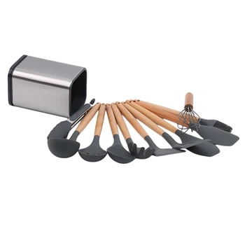 

12 Piece Silicone Spatula Set Non-Stick Heat-Resistant Spatulas Turner For Cooking Baking Mixing Baking Tools