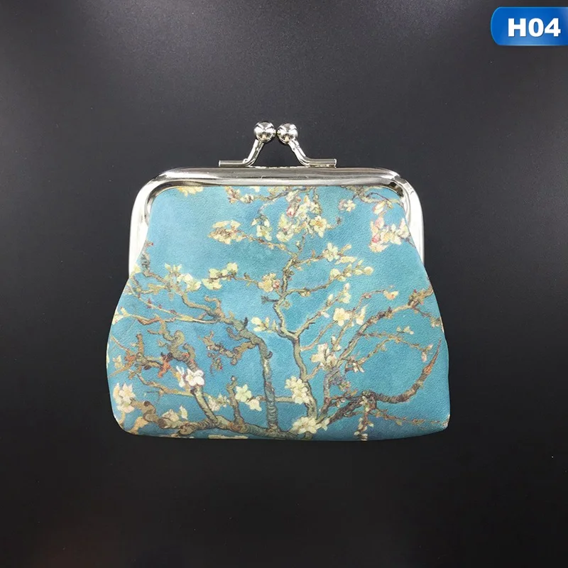 H04 1 шт. мини-кошелек с масляным принтом, квадратный Кошелек для монет для женщин, девушек, женщин, PU, пейзаж, кошелек, сумка для хранения, кошелек для монет, Прямая поставка, новое поступление - Цвет: H04