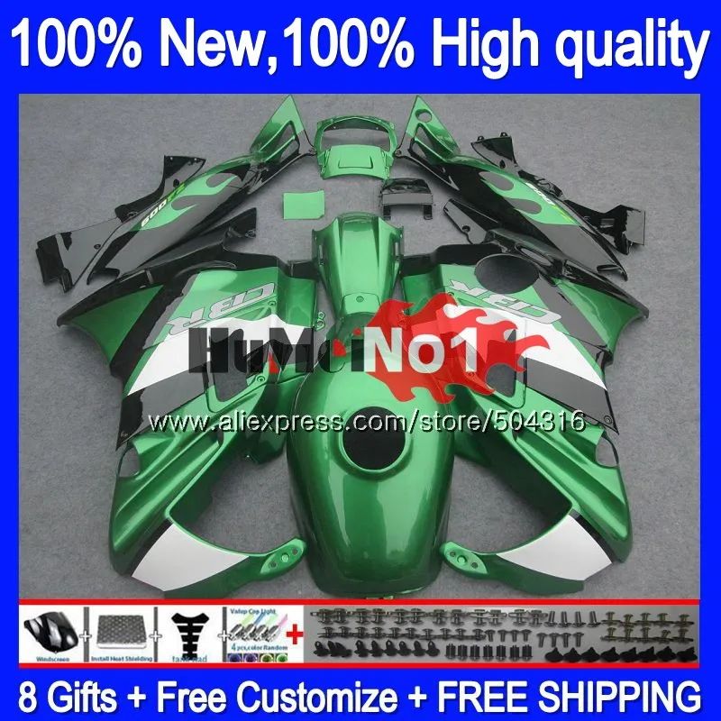 Корпус+ майка для HONDA CBR600 F2 FS CBR600FS зеленый Глянец 1MC. 34 CBR 600F2 600 F2 CBR600F2 1991 1992 1993 1994 91 92 93 94 обтекатель - Цвет: No. 1