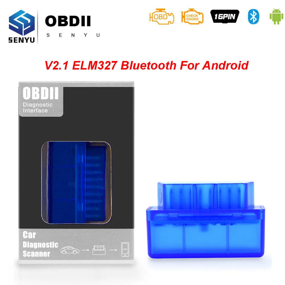 Супер Мини ELM327 V2.1 OBD2 сканер Bluetooth ELM 327 V2.1 для Android Считыватель кодов OBD 2 Автомобильный диагностический автоматический сканер инструмент