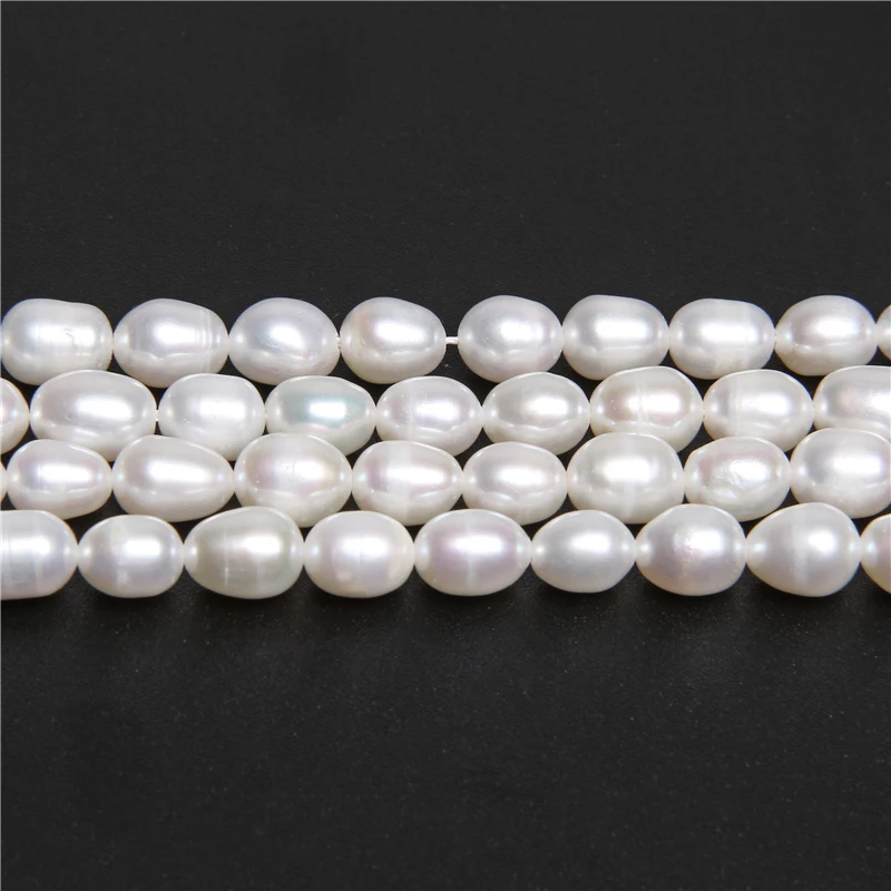 6-7mm white baroque Бусы из настоящего натурального жемчуга, настоящий пресноводный жемчуг, бусины в стиле барокко, свободные жемчужины для самостоятельного изготовления браслетов и ожерелий, ювелирных изделий 14,5" - Цвет: 6-7mm white baroque