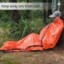 

Pe Material Outdoor Life Emergency Sleeping Bag 200 * Camping Equipment Simple Insulation Survival 90cm Cold Bla J6g2