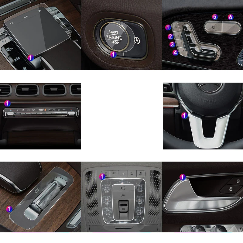 #*Cheap Lsrtw2017 Glass Nano Car Central Control Film Navigation Screen Steering Wheel Film for Mercedes Benz GLE GLE450 GLE350 2020