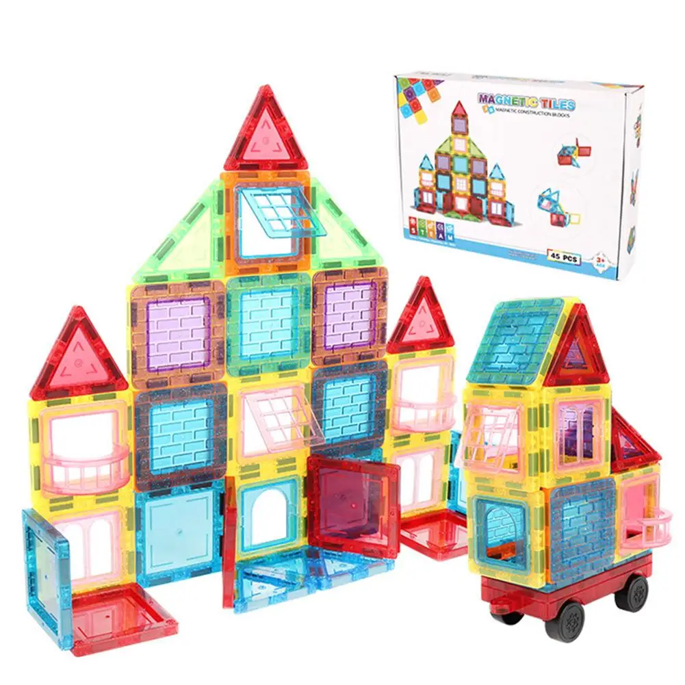 

45pcs Magformers Basic Set Children's Magnetic Building Blocks Tiles Toy