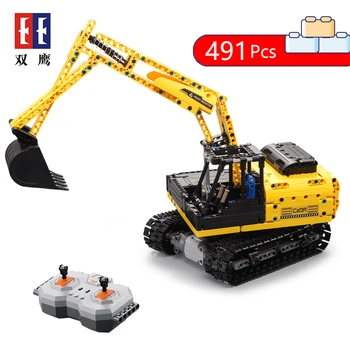 

Cada RC Electric Motor Track Car Building Blocks City Technic lepining Engineering Excavator Bricks Moc Toys for Kids