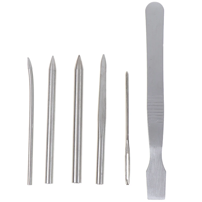 

6 PCS/SET Stainless Steel Fid Lacing Stitching Needles Tool Set