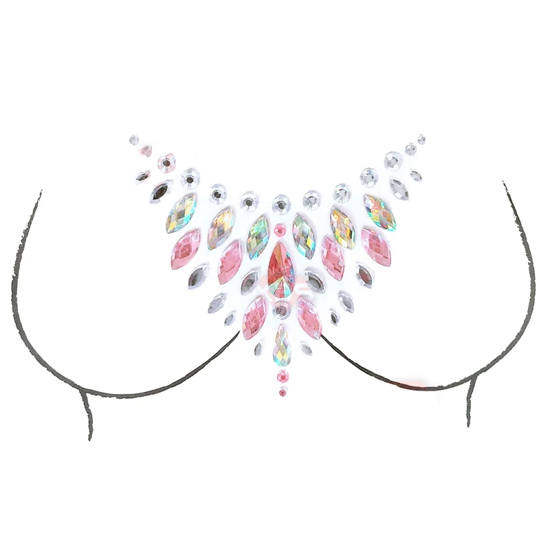 3D Crystal Glitter Jewels Temporary Rhinestone Tattoo Stickers Women Face Body Gems Festival Adornment Party Temporary Tattoos