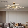 Nordic LED Ceiling Lamp for Bedroom Living Room Lotus Leaf Shape Creative Design All Copper Chandeliers Home Decorative Lights ► Photo 1/6