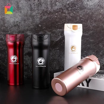 

500ML Insulation Cup Stainless Steel Torch Tea Cup Coffee Cup Bouncing Cover Cup Kitchen Tools Cozy