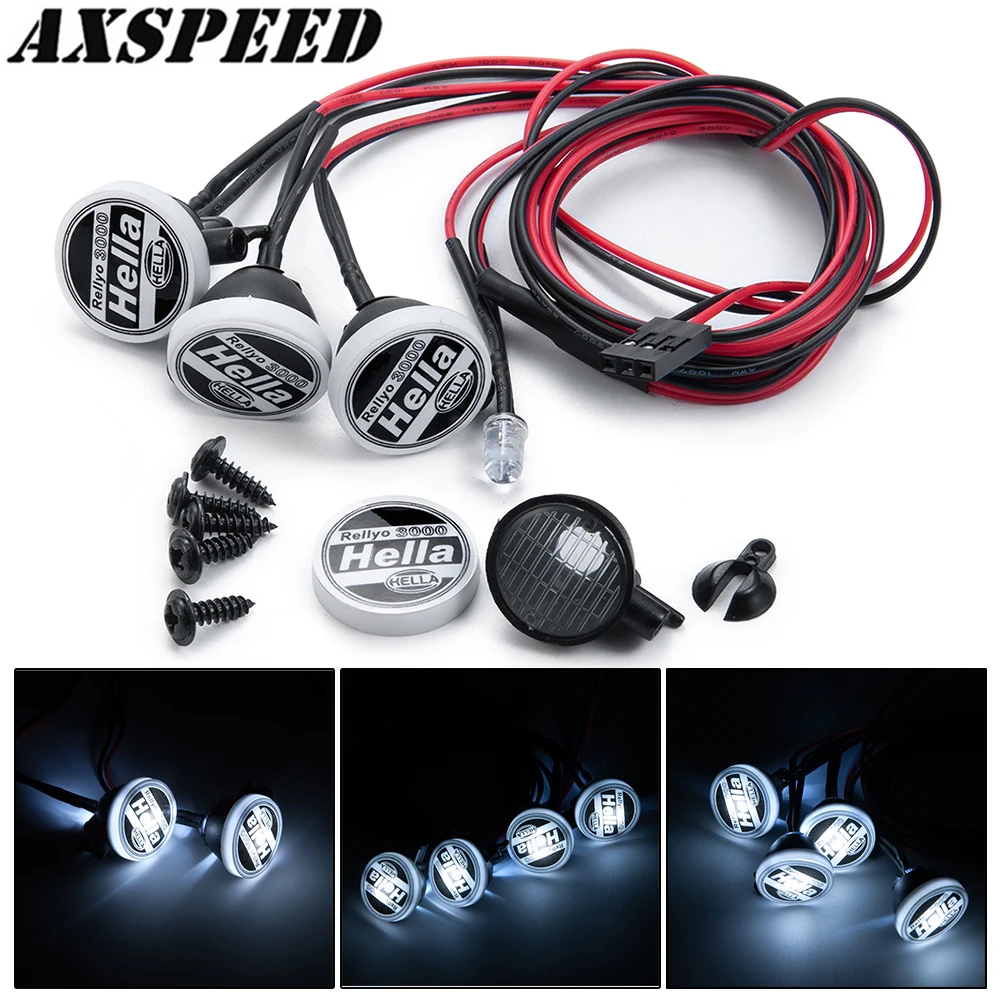 AXSPEED RC автомобиль круглый светодиодный светильник &amp Крышка 2/4 s Hella лампа для
