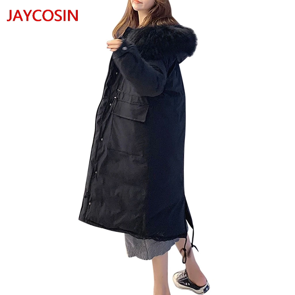 

JAYCOSIN Women's Parkas Clothes Women Winter Warm Thick Outerwear Hooded Coat Slim Cotton-padded Jacket Hot sale L4008027