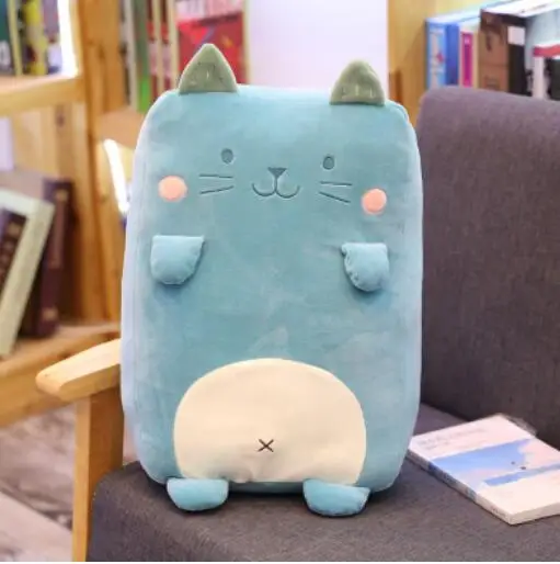 cat Игрушек! Q плюшевые игрушки прекрасный мультфильм животных Единорог Лось динозавр Кролик Мышь Мягкая Подушка рука теплый день рождения Рождественский подарок - Цвет: cat