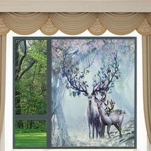 Самоклеящаяся оконная бумага наклейка матовое стекло окно непрозрачная стеклянная пленка для ванной комнаты лося затеняющая пленка