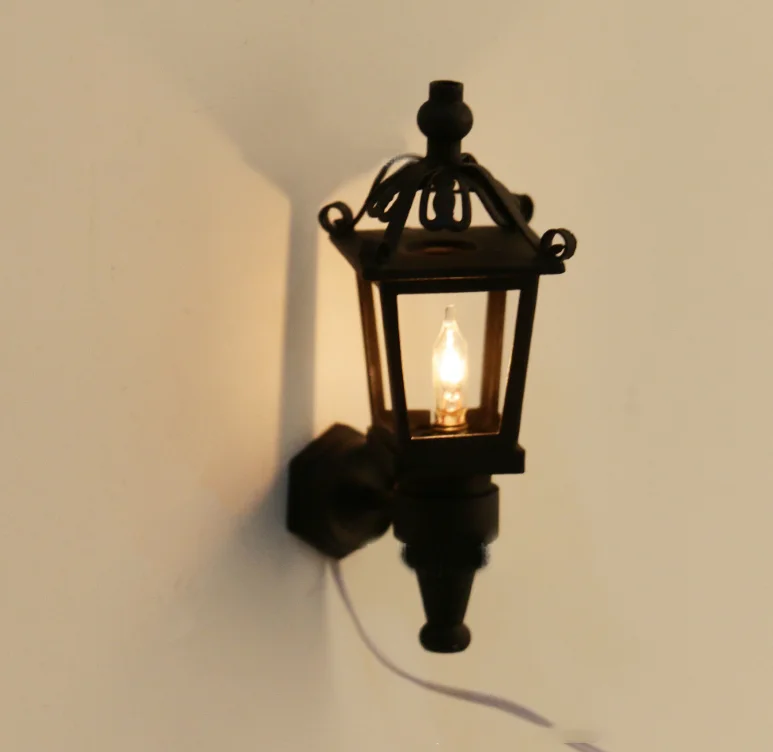 4pcs Vintage LED Light Wall Lamp Lighting 1:12 Dollhouse Miniatures 