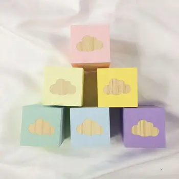 

Home Decoration Clouds Square Cube Solid Wood Personality Baby Photo Props Children Products