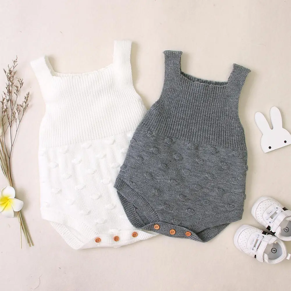 

Autumn Bodysuit for Newborns Bebes Jumpsuits Clothes Fashion Solid Knitted Infant Kids Girls Body Suits Toddler Children Sweater