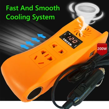

200W Power Inverter Excellent Craftsmanship Well Durability DC 12V 24V to AC 220V Modified Sine Wave with USB Charger
