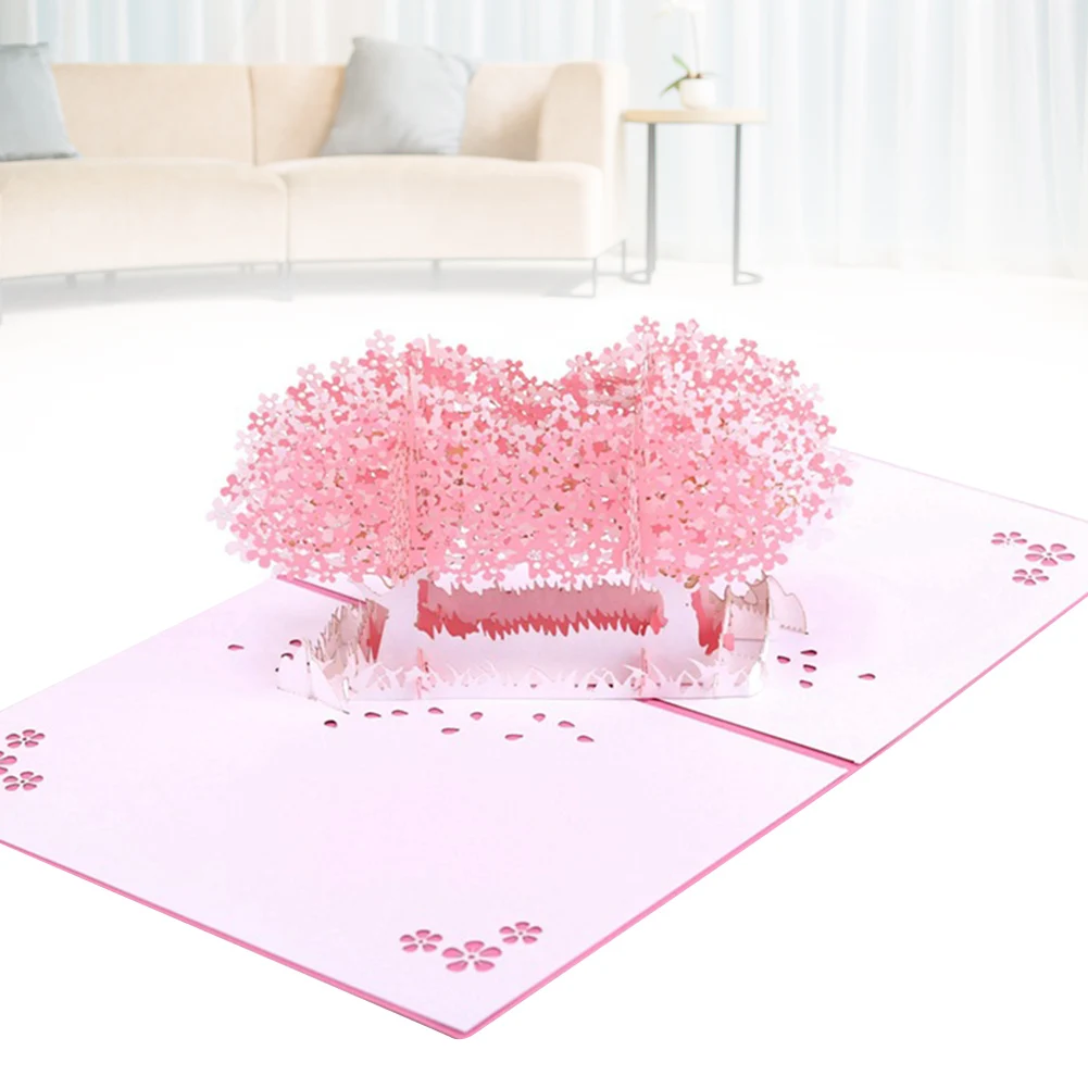 3D Popup День Святого Валентина бумага Семья Друзья Открытка Подарок Свадебное