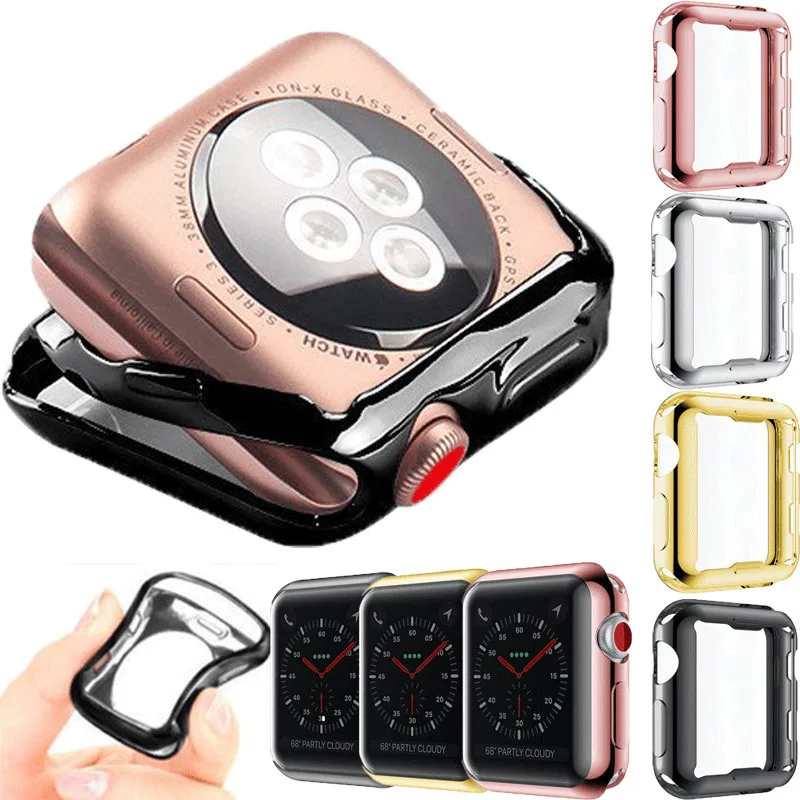 

For Apple Watch Series 4 Silicone TPU Bumper Case Cover Watch Protector 38/42mm