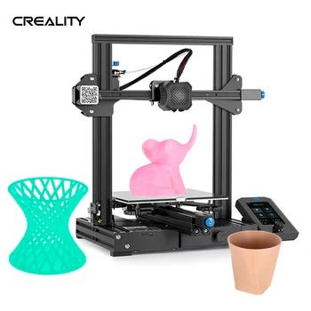 

Creality 3D Ender-3 V2 3D Printer Kit All-Metal Integrated Structure Silent Mainboard New UI Display Screen Resume Printing