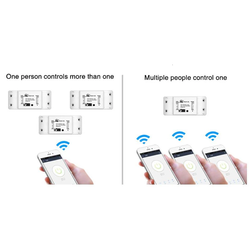 WiFi Smart Universal Light Switch Breaker Timer Smart Life APP Wireless Remote Control Works with Alexa Google Home