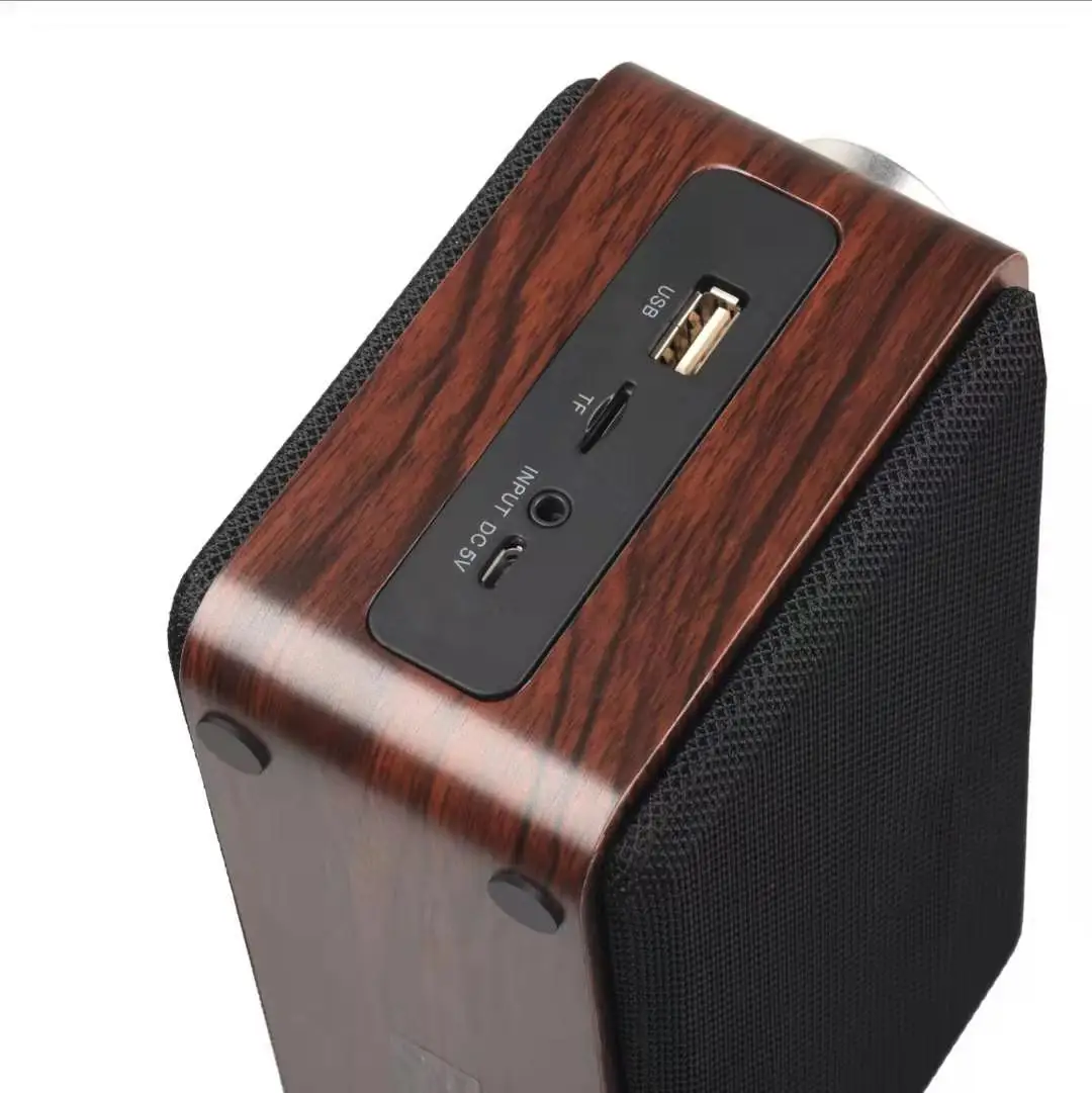 Woodenбеспроводной Bluetooth динамик шокирующий сабвуфер под дерево наружный домашний динамик Сенсорная Кнопка Bluetooth/TF карта/U диск/AUX/FM