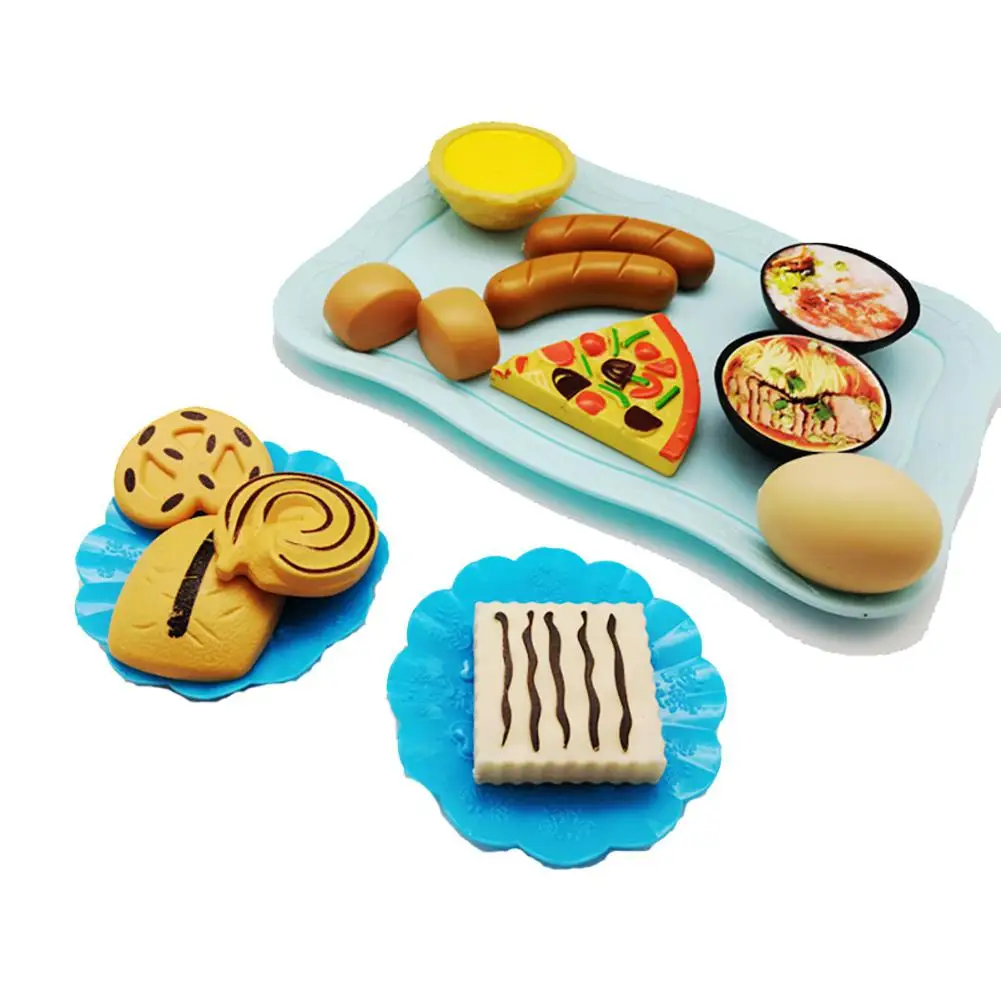 Kuulee 31PCS Kitchenware Children Cute Kitchen Pretend Play Simulation Cake Simulation Food Kitchenware Cooking Set for Kids