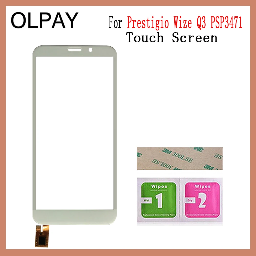 Мобильный телефон сенсорный экран 5," дюймов для Prestigio Wize Q3 PSP3471 DUO сенсорный экран запасная Передняя стеклянная панель - Цвет: White No Tools