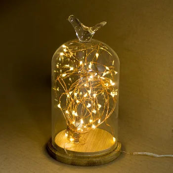 

2M 20LEDs Button Battery Box String Warm White Fairy Lights With Copper Wire For Party Decoration