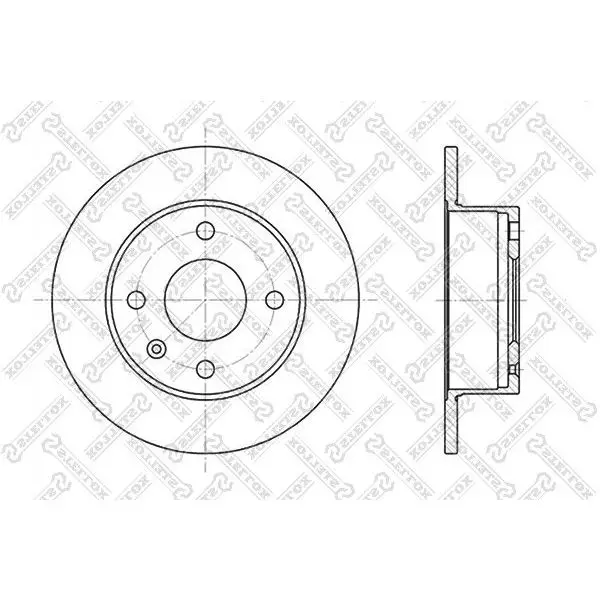 Диск тормозной передний Ford Escort/Orion 1.1-1.6D 80-90 STELLOX