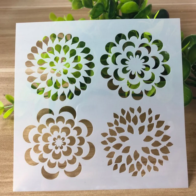 9pcs New Children Drawing Template DIY Hollow Drawing Painting Graffiti Stencil