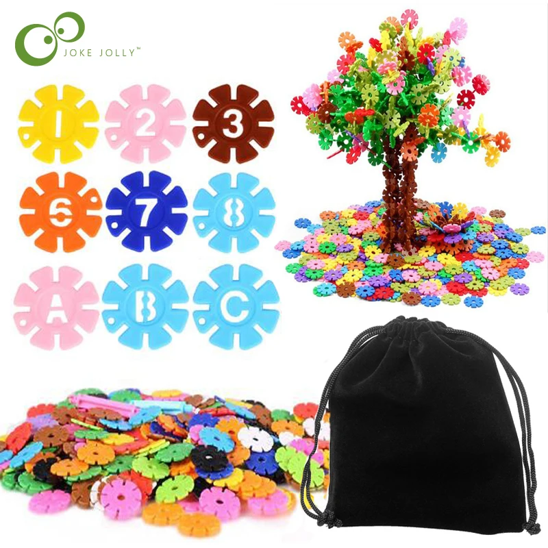 New 200 Pcs sets A Creative and Educational Building Block Puzzle Flakes 