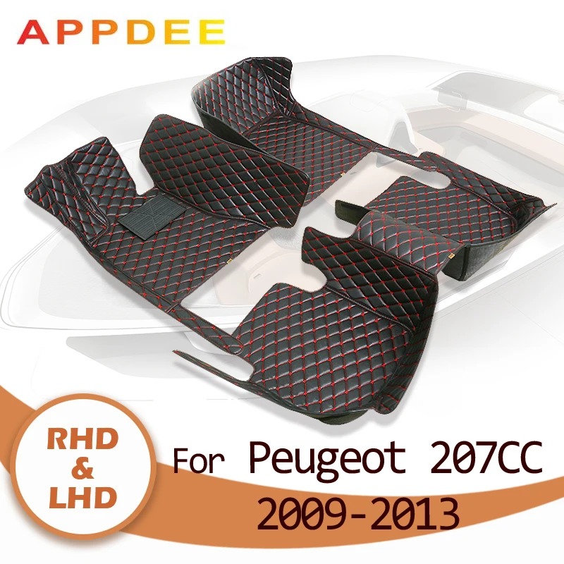 APPDEE Car floor mats for Peugeot 207CC 2009 2010 2011 2012 2013 Custom
