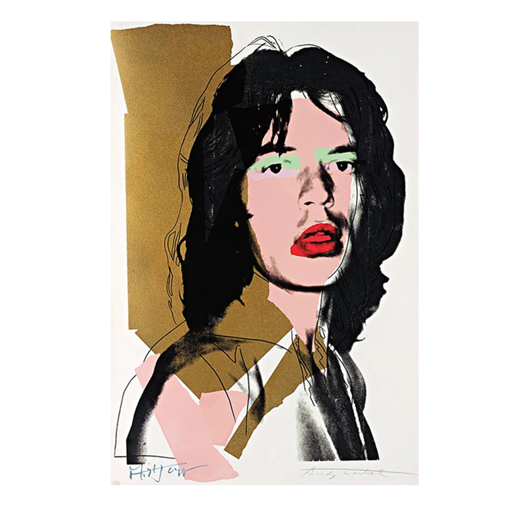 Поп-арт-стена Art Mick Jagger 3 от Энди Уорхол для кабинета Декор спальни Настенная