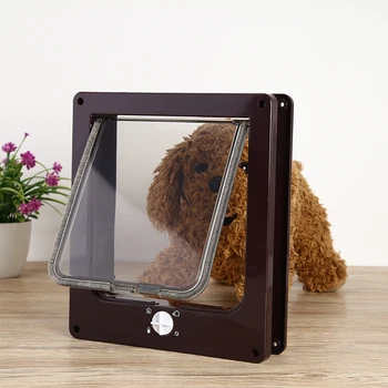 

Safe Cat Flap Door with 4 Way Lock Pet Rotary Door Easy Install Intelligent Control Switch Kitten Small Pet Gate Doors