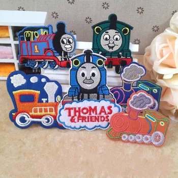

20pcs/lot Embroidery Patches Letters Railway Locomotive Friends Clothing Accessories Heat Transfer Badge Iron Clothes
