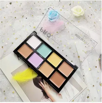 

Concealer Face Brightening8 colors Oil Control Concealing Anti-wrinkle Water-proof Pressed Palette Whitening Natural Powder
