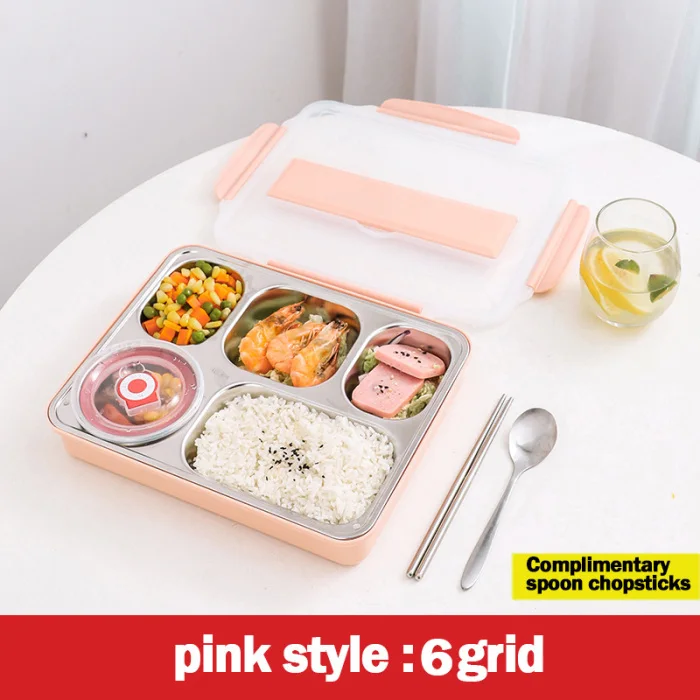 Коробка для обедов, еды, еды, контейнер для хранения, Microwavable пластик, микроволновая печь многоразовые из нержавеющей стали QP2