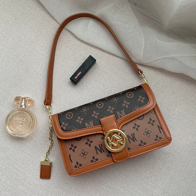 Real Cowhid Leather Flap Bag for Women 2021 Retro Fashion Single Shoulder Messenger Handbags Famous Designer Purses Luis Vuitton | Багаж и
