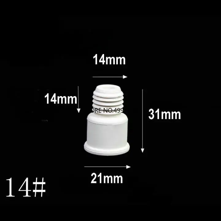 100 шт./лот 14#/19#/24# Резьбовая резиновая пробка для бутылки