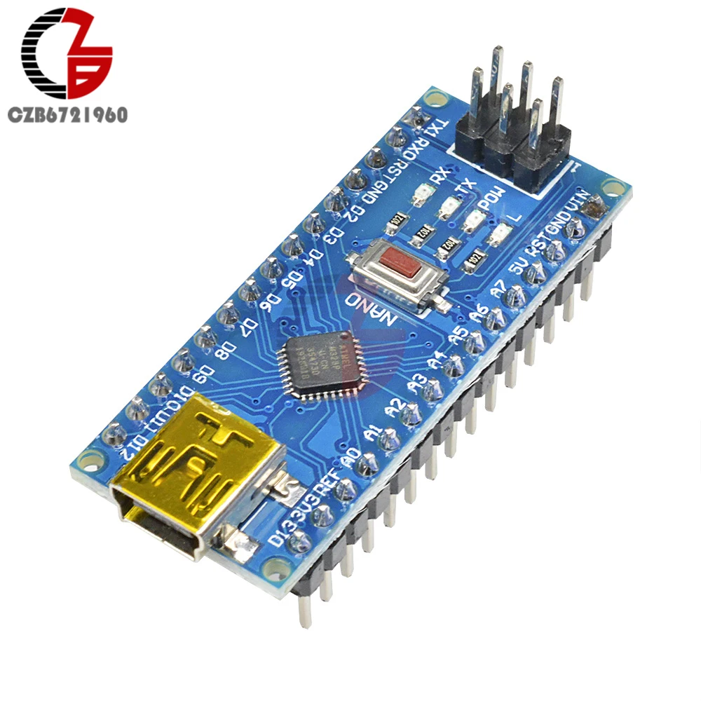 Мини DC CH340 CH340G Atmega328P микроконтроллер MCU плата контроллера Nano V 3,0 модуль драйвера Micro USB 5 в 6 в 12 В для Arduino