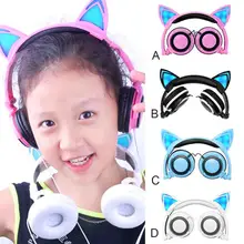 Vococal Kids Headphones Cute Cat Shape Stereo over ear Children Earphone for iPhone Galaxy Anroid Mobile Phone Tablet Computer