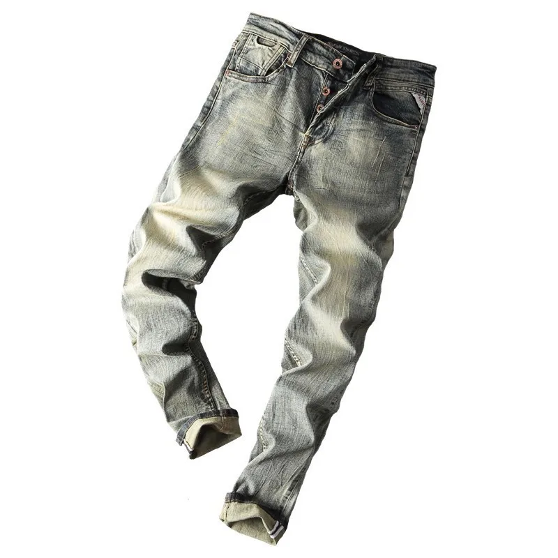 Lente уличная одежда Broek Hoge Kwaliteit джинсы Mannen Kleding узкие джинсы Mannen effeen Gat Heren джинсы Enkellange